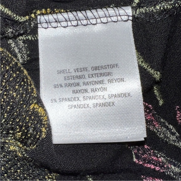 Anthropologie Meadow Rue black embroidered floral tank size L - Picture 5 of 9